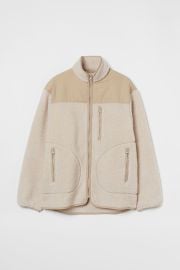 Faux Shearling Jacket - Light beige - Men HampM US at H&M